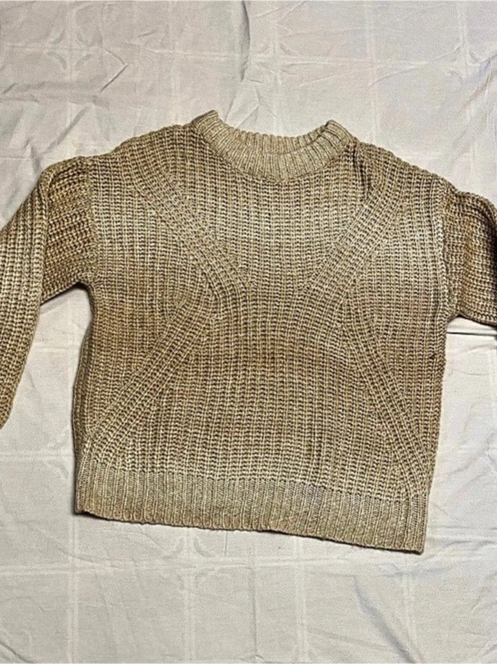 A New Day Knit Crewneck Sweater in Beige